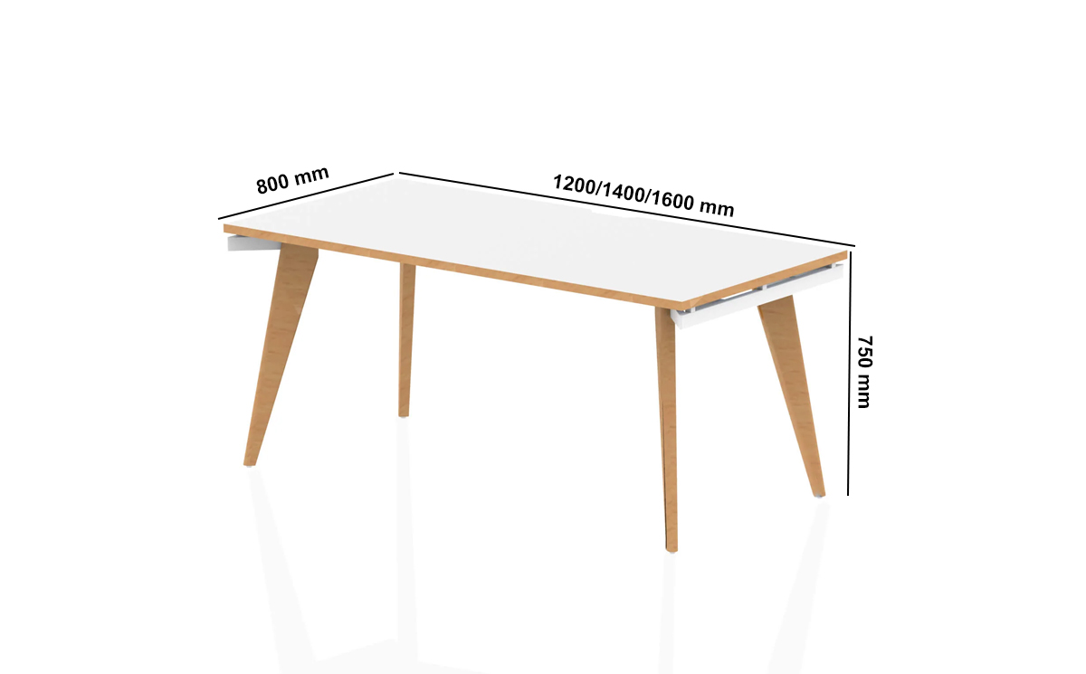 Margot 1 Starter Office Desk Dimensions Image