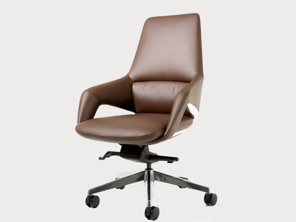Olivia High Back Executive Chair With Integrated Wooden Effect Detailing 2