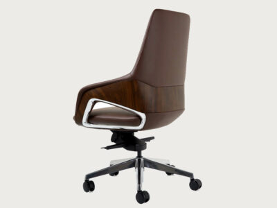 Olivia High Back Executive Chair With Integrated Wooden Effect Detailing 4