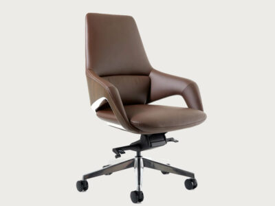 Olivia High Back Executive Chair With Integrated Wooden Effect Detailing