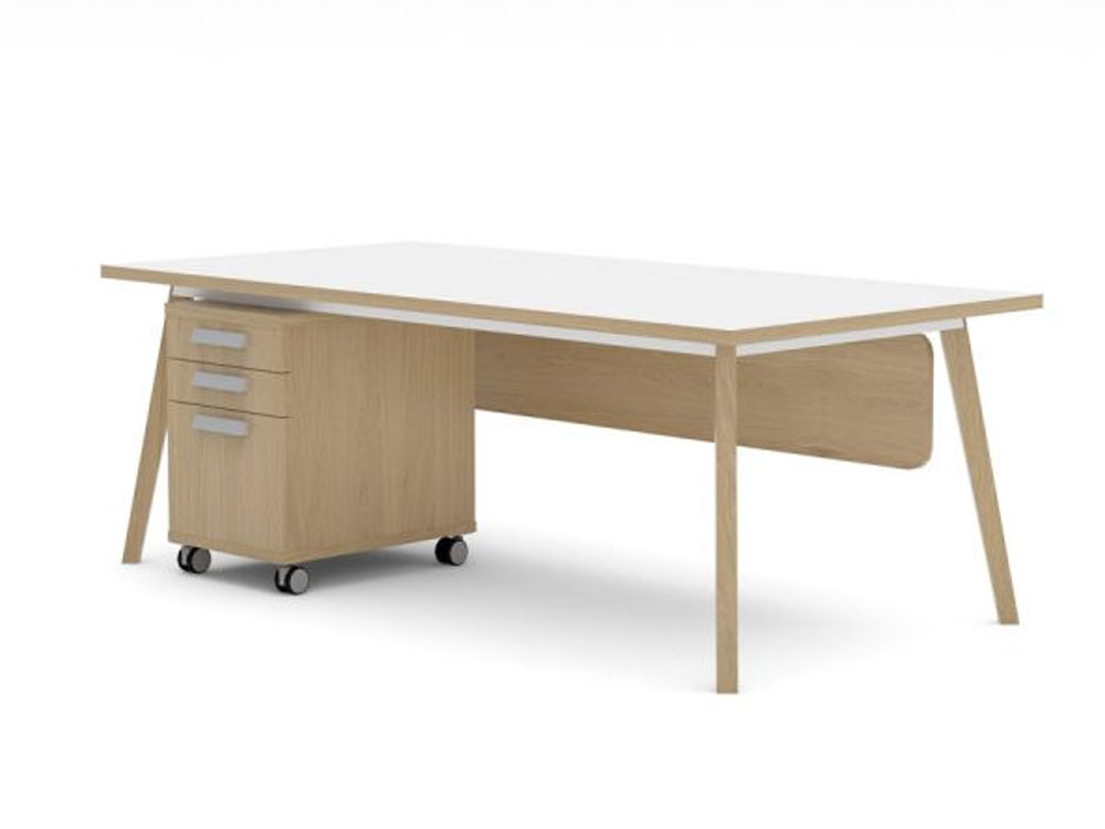 Amara – Executive Desk With Modesty Panel Option 01