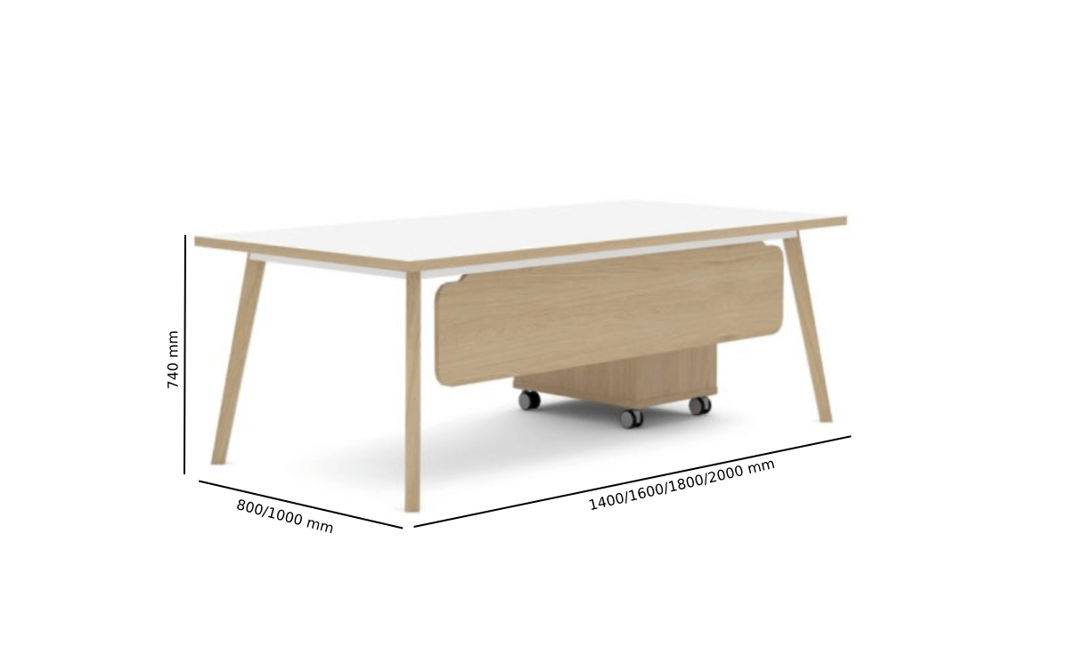 Amara – Executive Desk With Optional Modesty Panel Size Image (1)
