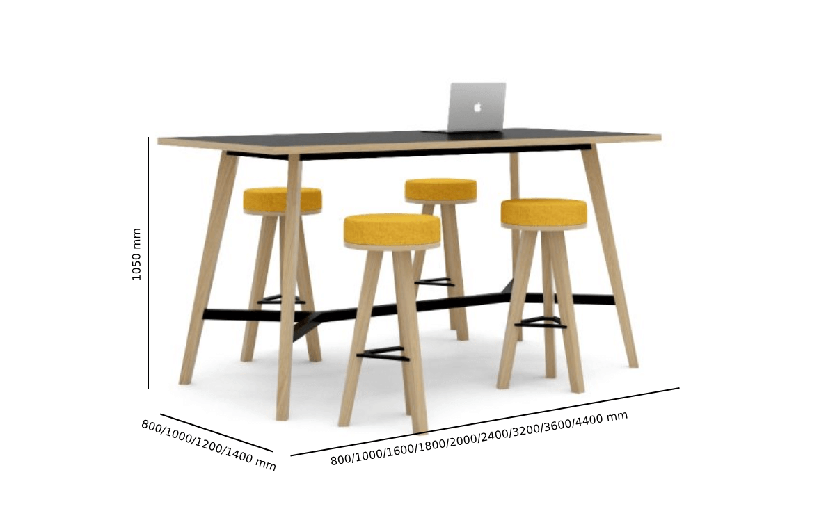 Carlla – Round, Square And Rectangular Shaped High Meeting Table Size Image
