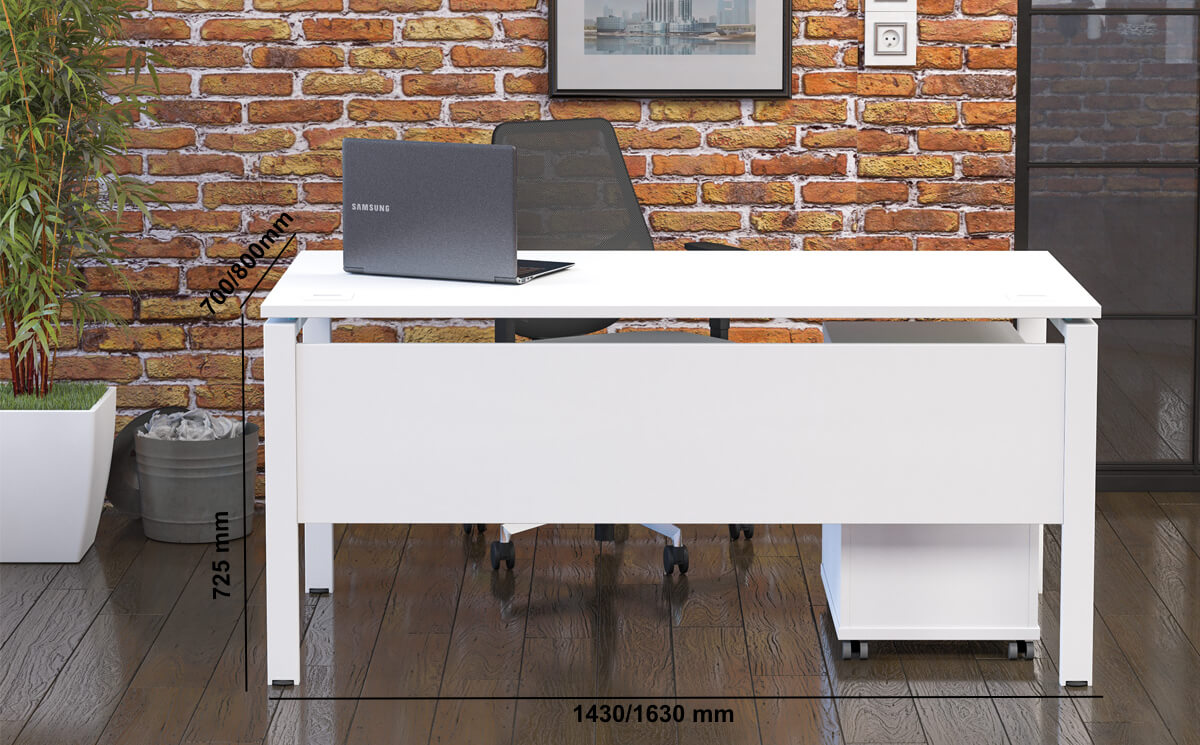 Faro Rectangular Executive Desk With Optional Return Unit Size Faro Rectangular Executive Desk With Optional Return Unit Size