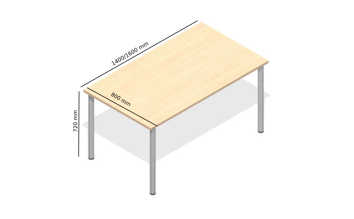 Matelda – Round, Square And Rectangular Shaped Meeting Table Size Image