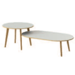 Round and Oval Shape join Table with Wooden Leg (8 Person)