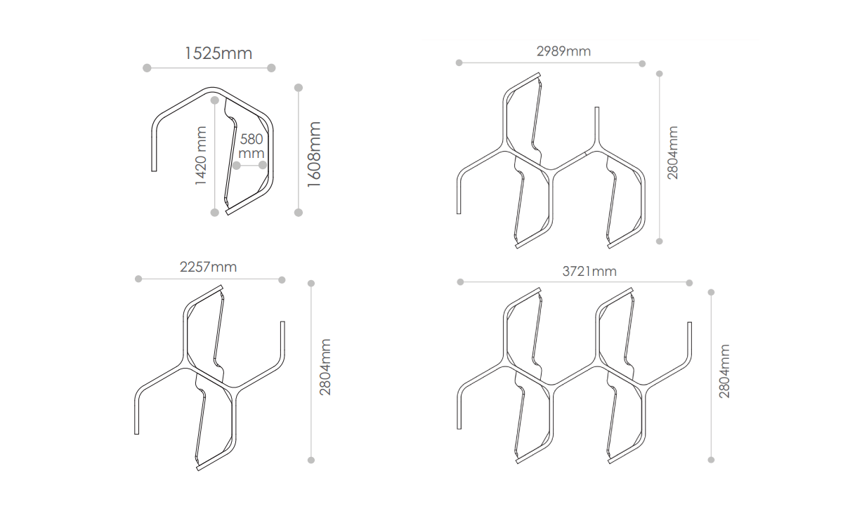 Beehia 1 Hexagonal Shaped Work Pod For 1, 2, 3 And 4 Persons Size Image