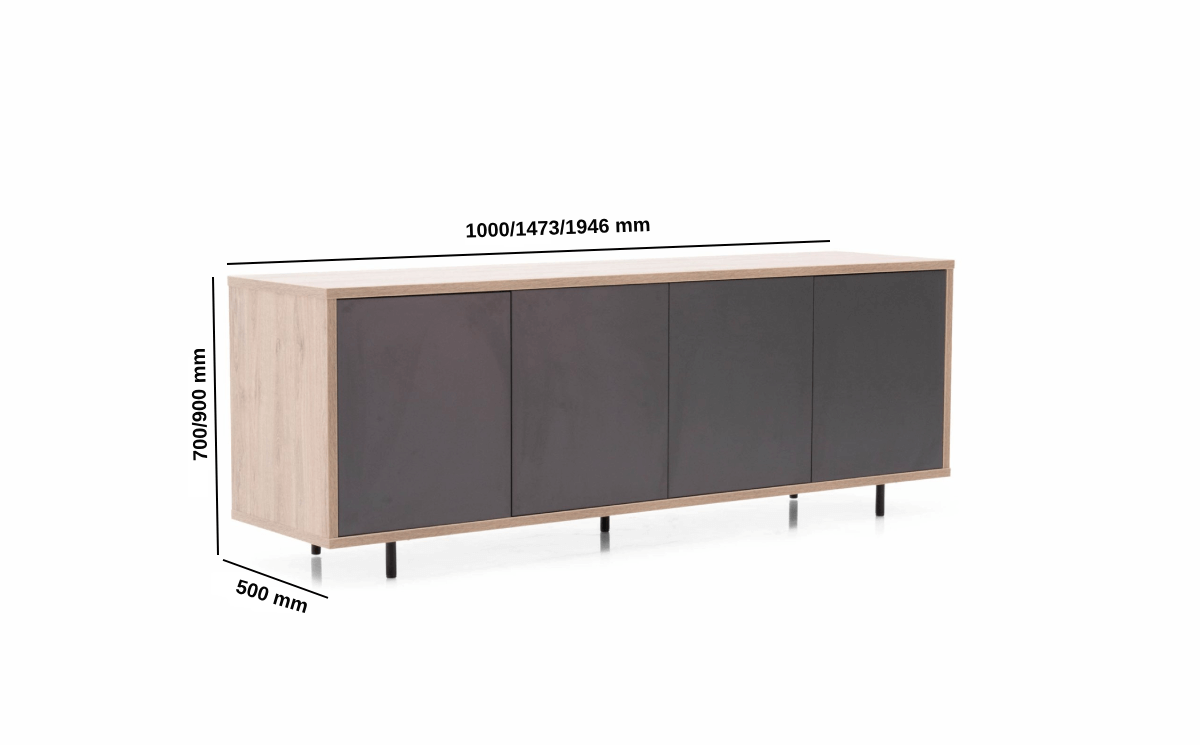 Fella Credenza Storage Unit With Optional Fridge Unit Size Img (1)