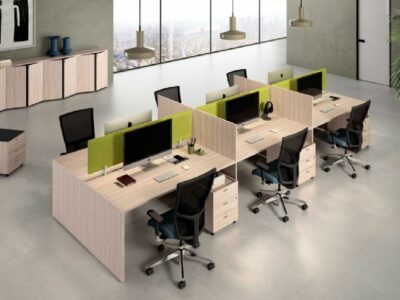 Glada – Back To Back Operational Office Desk With Slab Leg For 2 And 4 Persons 2
