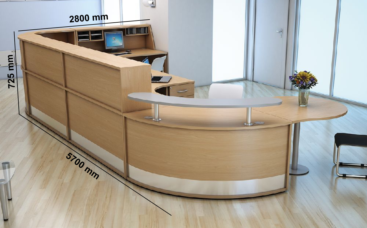 Krizia 3 Reception Desk With Dda Compliant Middle