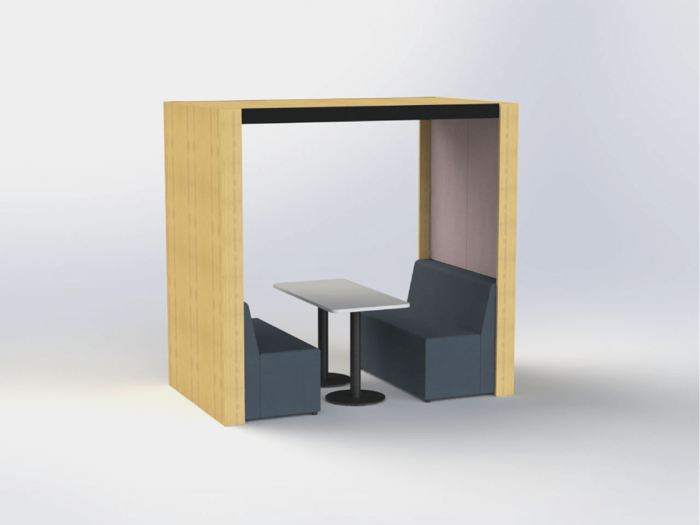 Livie Meeting Pods With Table And Led Lighting For 2 & 4 Persons 09