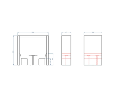 Livie Meeting Pods With Table And Led Lighting For 2 & 4 Persons 11