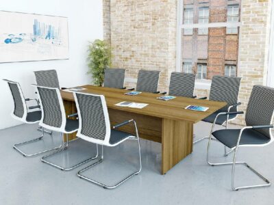 Novara 2 Rectangular, Double D End And Boat Shaped Meeting Table With Multiple Leg Options 5