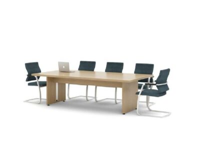 Novara 3 Shaped Rectangular, Elliptical And Pear Shaped Meeting Table With Multiple Leg Options 1