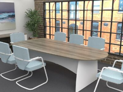 Novara 3 Shaped Rectangular, Elliptical And Pear Shaped Meeting Table With Multiple Leg Options 4
