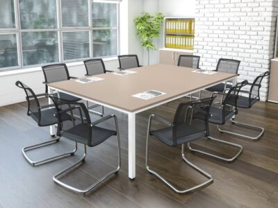 Novara 4 Rectangular Meeting Table With Post Leg 4