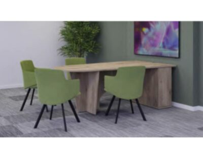 Novara 5 Bulb And Pear Shaped Av Meeting Table With Multiple Leg Options 4