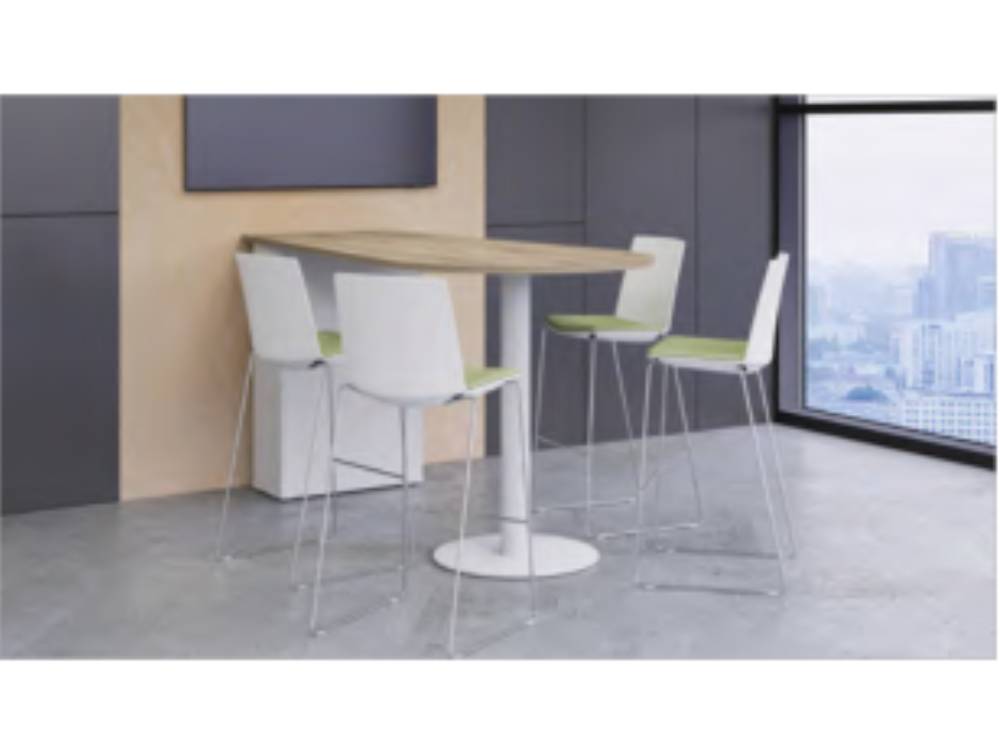 Novara 5 Bulb And Pear Shaped Av Meeting Table With Multiple Leg Options 7