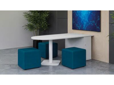 Novara 5 Bulb And Pear Shaped Av Meeting Table With Multiple Leg Options 8