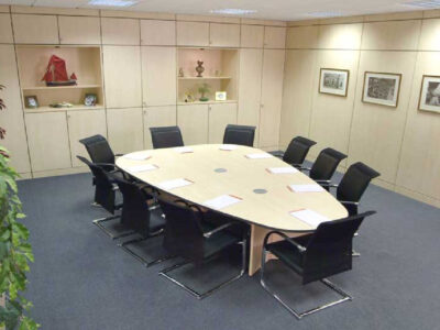 Novara 5 Bulb And Pear Shaped Av Meeting Table With Multiple Leg Options 9