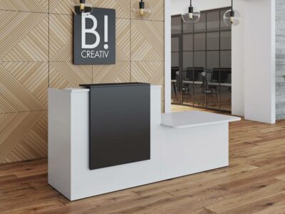 Otello 2 – Reception Desk With Front Overhang Panel 2