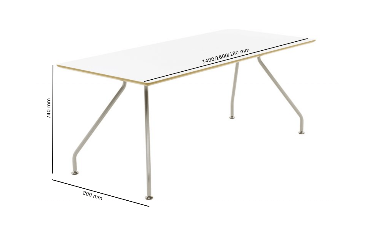 Paulo – Round, Square, Barrel & Rectangular Shaped Meeting Table Size Image