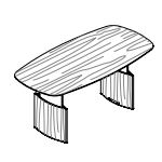 Small Barrel Shape Table (6 and 8 Persons)