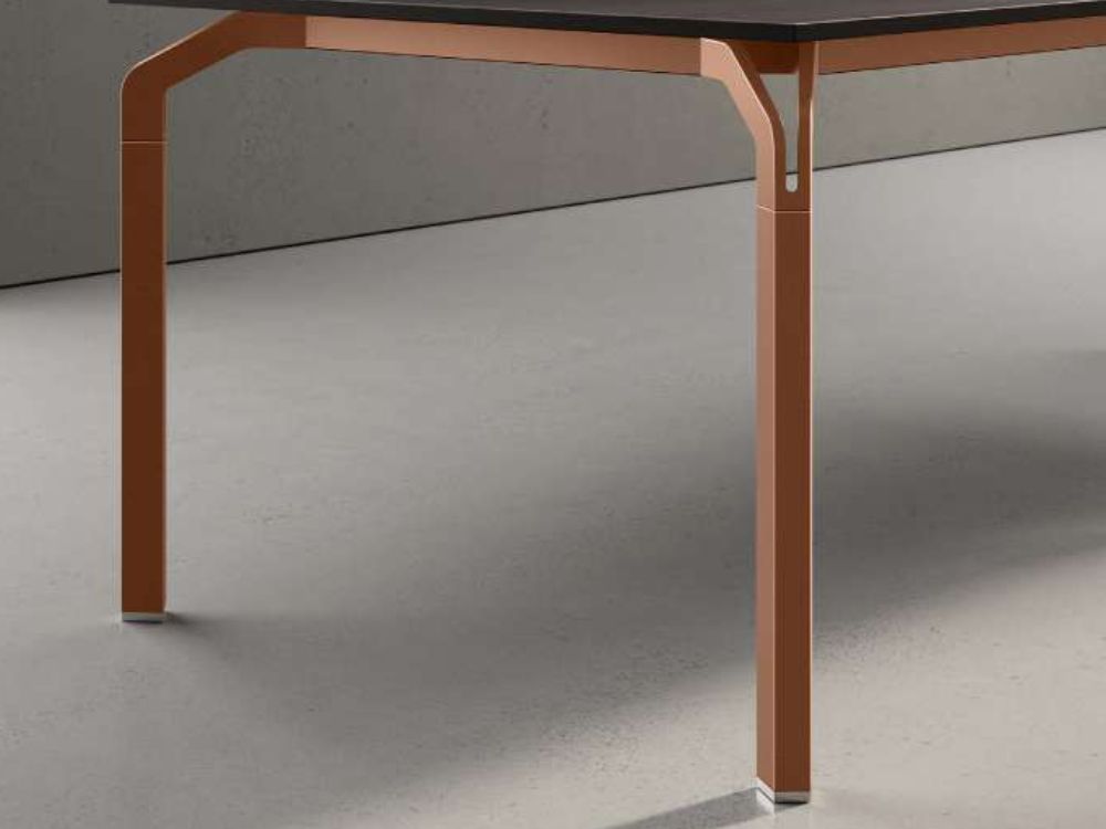 Vinny 1 – Glass Executive Desk With Aluminium Legs 4