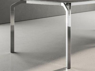 Vinny 1 – Glass Executive Desk With Aluminium Legs 5