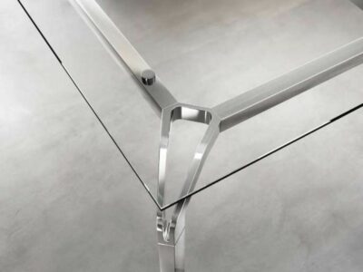 Vinny – Glass Executive Desk With Aluminium Legs 12