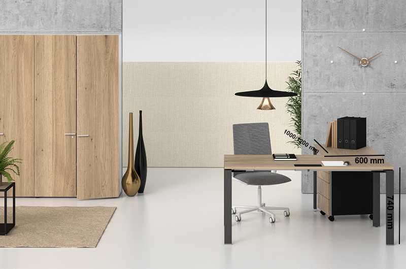 Lorenzo 3 – Wood Veneer Top Executive Desk With U Legs And Optional Return And Credenza Unit Size 01 Img
