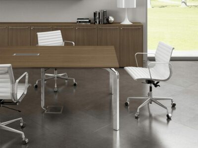 Romola 7 – Meeting Table With Melaminetop And Aluminium Leg 1