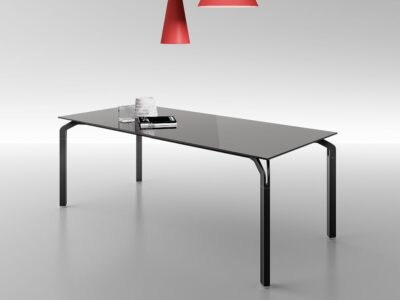 Vinny 4 – Lacquered No Print Glass Top Executive Desk 2