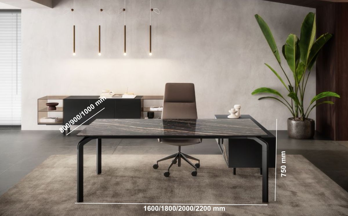 Vinny 6 – Laminam Top Executive Desk Middle