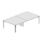 Medium Table (with One Center Leg 10 and 12 Persons)