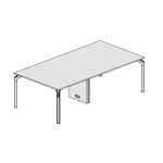 Small Single Table (with One Center Leg 4 and 8 Persons)