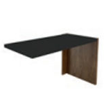 Alberto Executive Desk Leather Finish Return Left