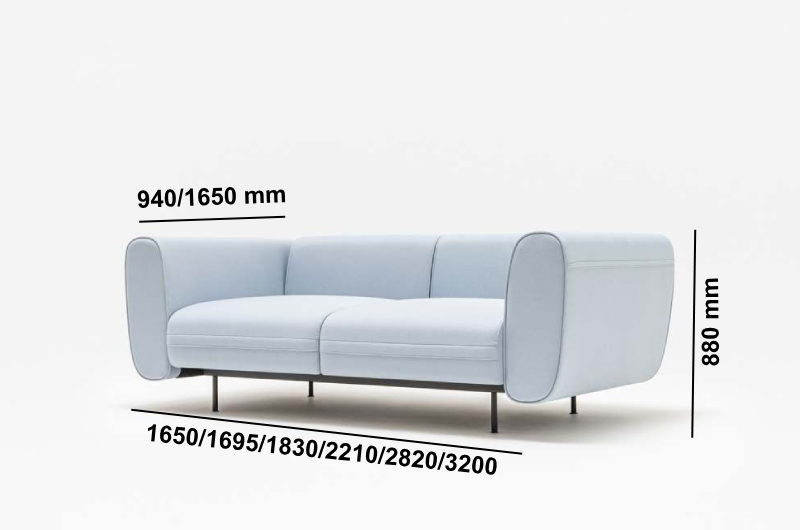 Cielo Modern Work Sofa With Optional Arm Middle