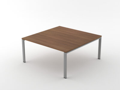 Ecedro Rectangular Shaped Meeting Table With Metal Legs 1