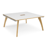 Esidro 1 Square And Rectangular Shape Meeting Table With Wood Legs Finish Sketch 2