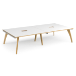 Esidro 1 Square And Rectangular Shape Meeting Table With Wood Legs Finish Sketch 4