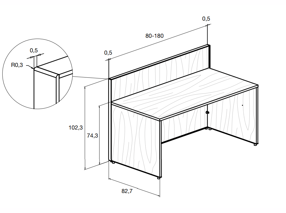 Oriana 1 – Melamine Reception Desk With Return And Dda Access Unit 08 Img