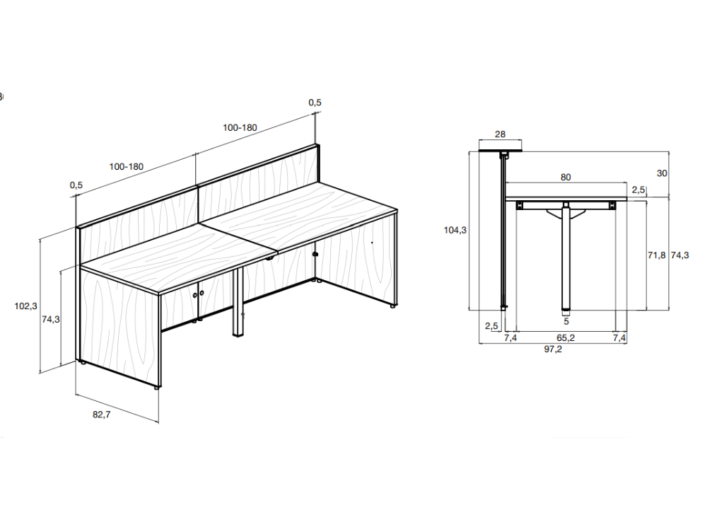 Oriana 1 – Melamine Reception Desk With Return And Dda Access Unit 09 Img