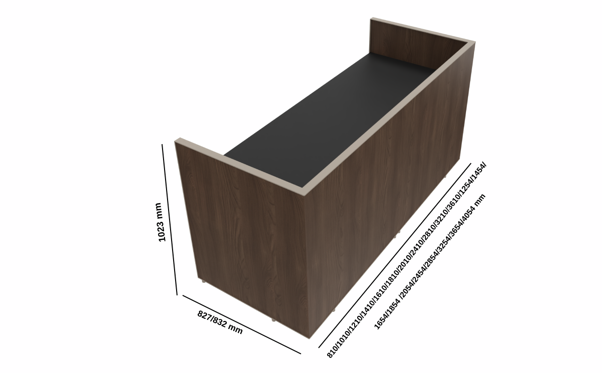 Oriana – Straight Modular Reception Desk Size Img