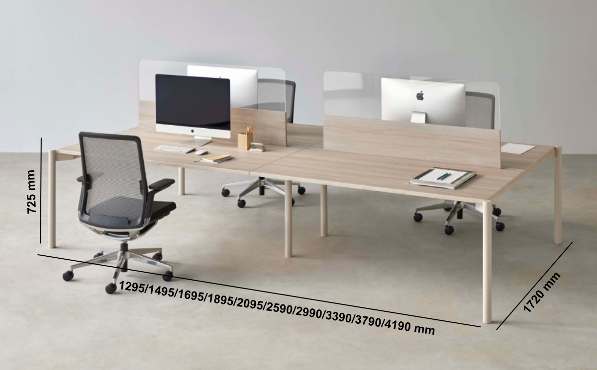 Stefano 1 – Operational Office Desk For 2 And 4 Persons Middle