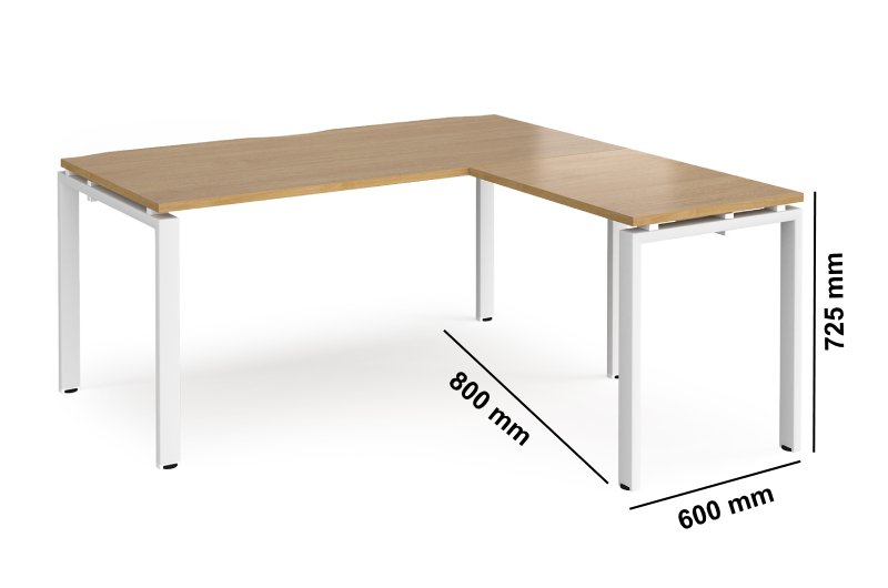 Titian 1 Straight Office Desk With Return Middle 2