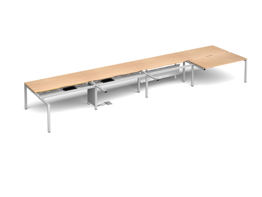 Titian Double Bench Desk For 2, 4 And 6 Persons With Return 4