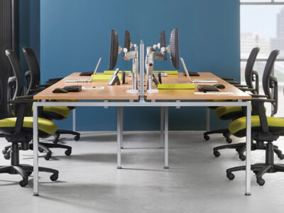 Titian Double Bench Desk For 2, 4 And 6 Persons With Return 6