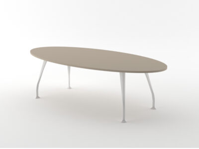 Zeta 2 Oval Shape Meeting Table With Metal Leg 2