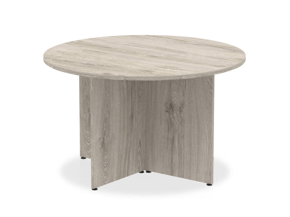 Etta 5 Round And Oval Shaped Meeting Table With Arrowhead Leg 5